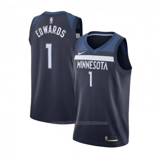Maillot Minnesota Timberwolves Anthony Edwards #1 Icon Bleu