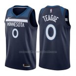 Maillot Minnesota Timberwolves Jeff Teague #0 Icon 2017-18 Bleu
