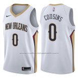 Maillot New Orleans Pelicans Demarcus Cousins #0 Association 2017-18 Blanc