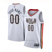 Maillot New Orleans Pelicans Personnalise Ville 2021-22 Blanc