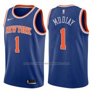 Maillot New York Knicks Emmanuel Mudiay #1 Icon 2017-18 Bleu