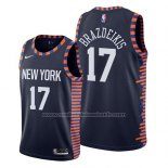 Maillot New York Knicks Iggy Brazdeikis #17 Ville 2019 Bleu