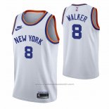 Maillot New York Knicks Kemba Walker #8 75th Anniversary Blanc