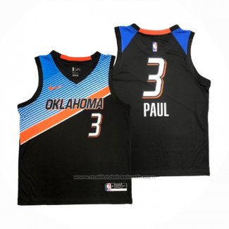 Maillot Oklahoma City Thunder Chris Paul #3 Ville 2020-21 Noir