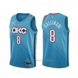 Maillot Oklahoma City Thunder Danilo Gallinari #8 Ville Bleu