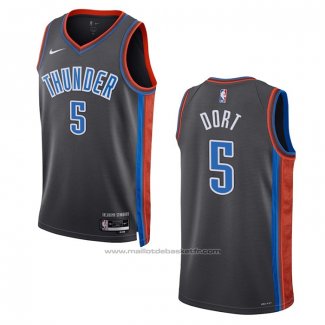 Maillot Oklahoma City Thunder Luguentz Dort #5 Ville 2022-23 Gris