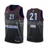 Maillot Philadelphia 76ers Joel Embiid #21 Ville 2020-21 Noir