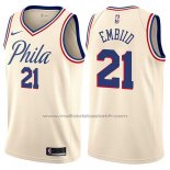 Maillot Philadelphia 76ers Joel Embiid #21 Ville Crema