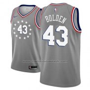 Maillot Philadelphia 76ers Jonah Bolden #43 Ville 2018-19 Gris