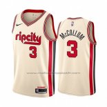 Maillot Portland Trail Blazers C.j. Mccollum #3 Ville 2019-20 Cream