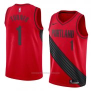 Maillot Portland Trail Blazers Evan Turner #1 Statement 2018 Rouge