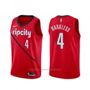 Maillot Portland Trail Blazers Maurice Harkless #4 Earned Rouge