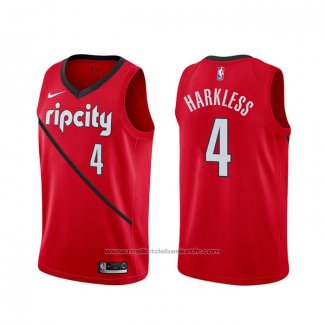 Maillot Portland Trail Blazers Maurice Harkless #4 Earned Rouge