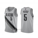 Maillot Portland Trail Blazers Rodney Hood #5 Earned 2020-21 Gris