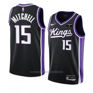 Maillot Sacramento Kings Davion Mitchell #15 Icon 2023-24 Noir