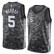 Maillot San Antonio Spurs Dejounte Murray #5 Ville 2018 Gris