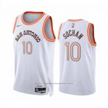 Maillot San Antonio Spurs Jeremy Sochan #10 Ville 2023-24 Blanc