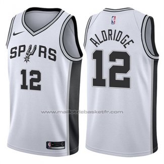 Maillot San Antonio Spurs LaMarcus Aldridge #12 2017-18 Blanc