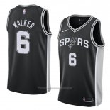 Maillot San Antonio Spurs Lonnie Walker #6 Icon 2018 Noir