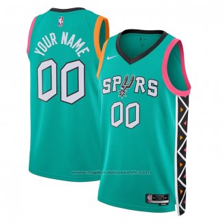 Maillot San Antonio Spurs Personnalise Ville 2022-23 Vert