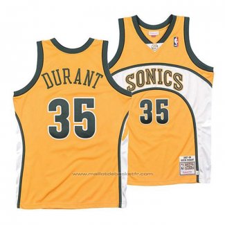 Maillot Seattle SuperSonics Kevin Durant #35 Mitchell & Ness 2007-08 Jaune