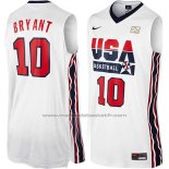 Maillot USA 1992 Kobe Bryant #10 Blanc