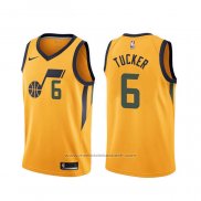 Maillot Utah Jazz Rayjon Tucker #6 Statement Edition Jaune