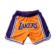 Short Los Angeles Lakers Volet Jaune