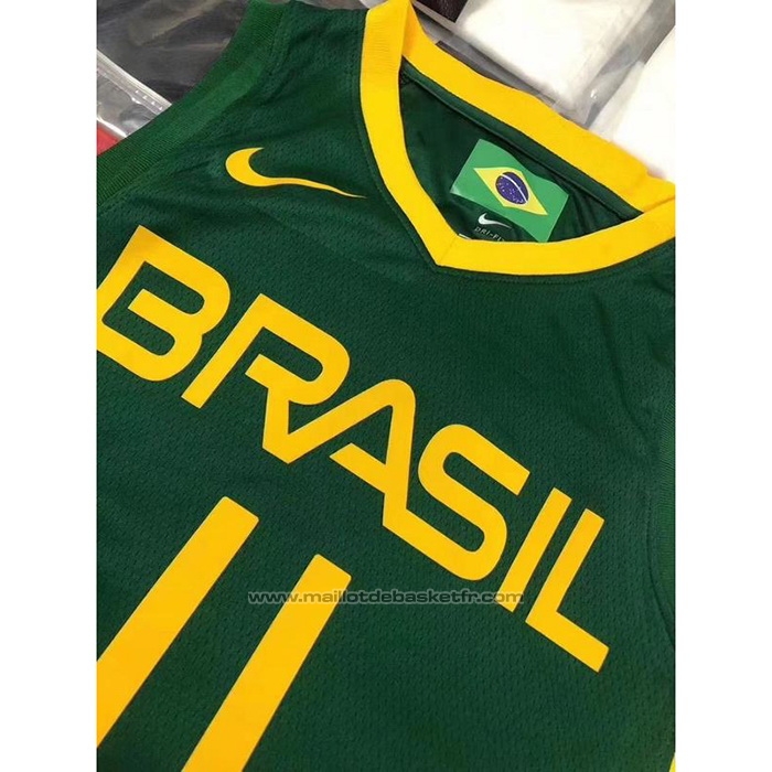 Maillot Brasil Anderson Varejao #11 2019 FIBA Baketball World Cup Vert