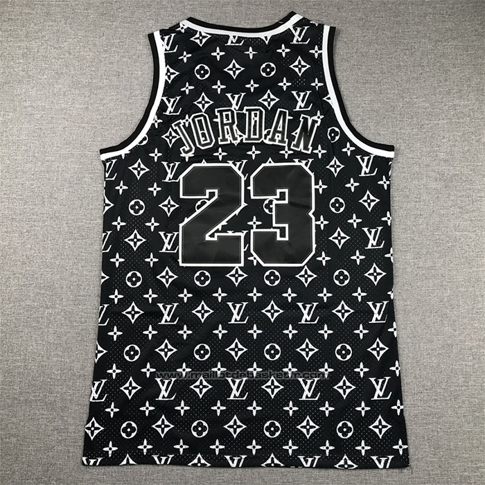 Maillot Chicago Bulls x Lv Michael Jordan #23 Mitchell & Ness 1997-98 Noir
