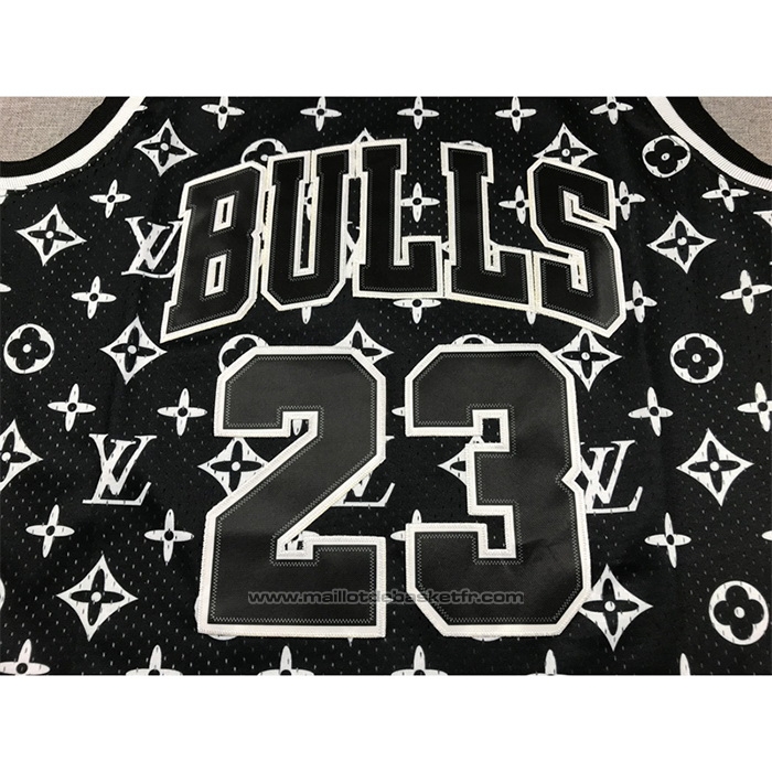 Maillot Chicago Bulls x Lv Michael Jordan #23 Mitchell & Ness 1997-98 Noir