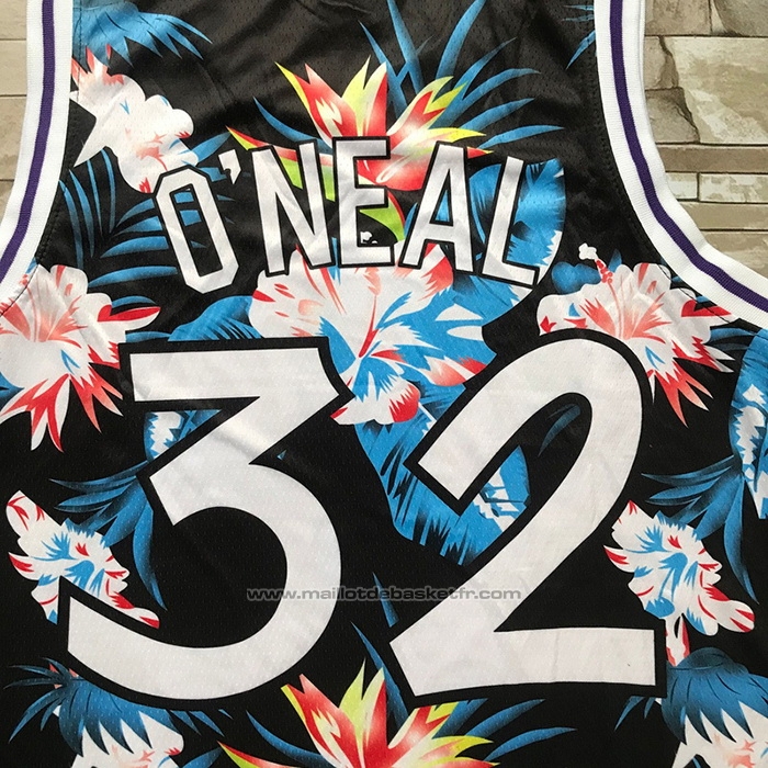 Maillot Orlando Magic Shaquille O'neal #32 Floral Fashion Noir