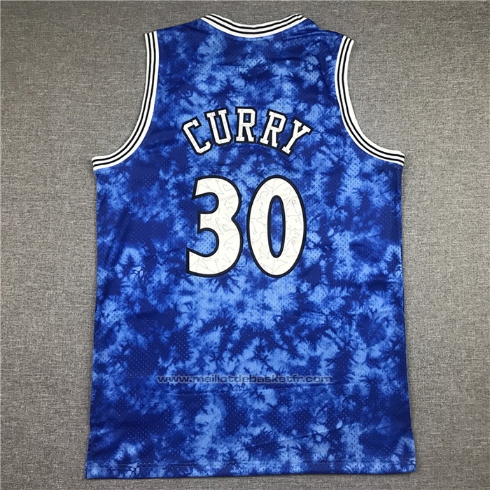 Maillot Golden State Warriors Stephen Curry #30 Galaxy Bleu