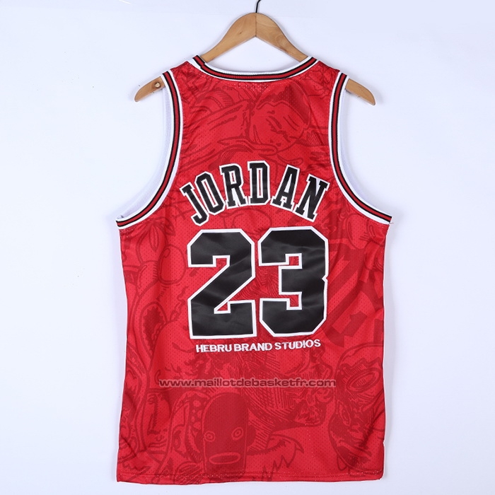 Maillot Chicago Bulls Michael Jordan #23 Mitchell & Ness Hebru Brantley Rouge