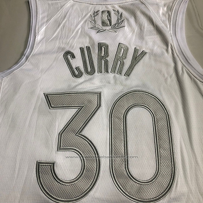 Maillot Golden State Warriors Stephen Curry #30 MVP Blanc