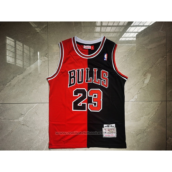Maillot Chicago Bulls Michael Jordan #23 Split Noir Rouge