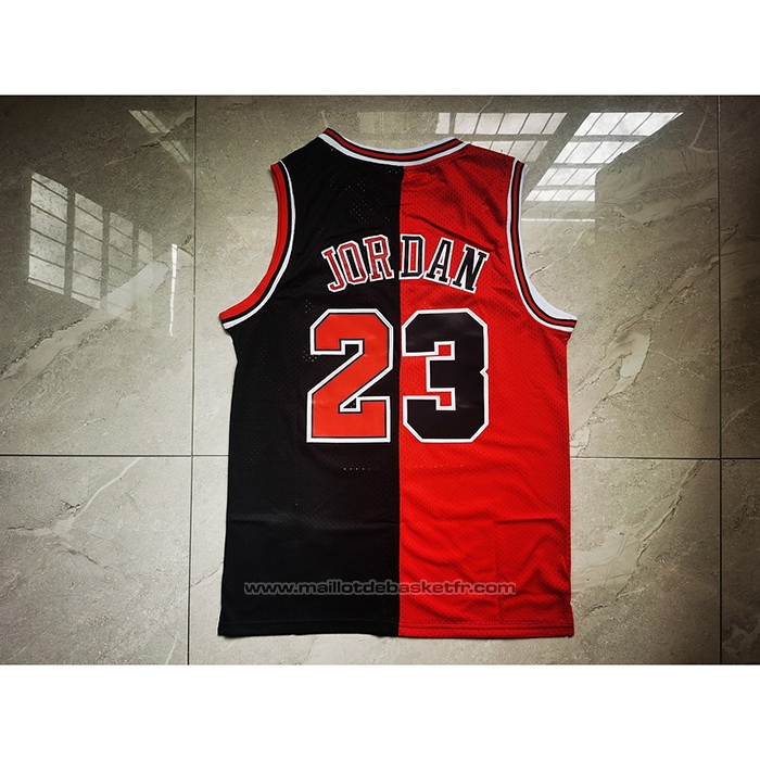 Maillot Chicago Bulls Michael Jordan #23 Split Noir Rouge