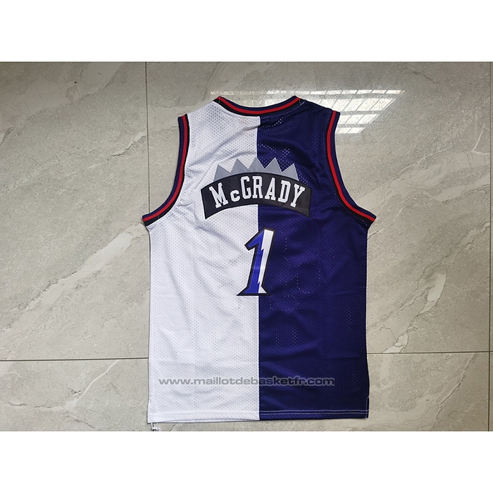 Maillot Toronto Raptors Tracy McGrady #1 Mitchell & Ness 1998-99 Split Volet Blanc