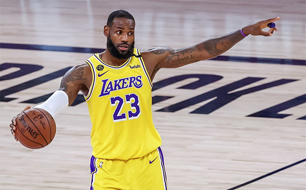 Maillot Los Angeles Lakers Lebron James #23 Icon Jaune